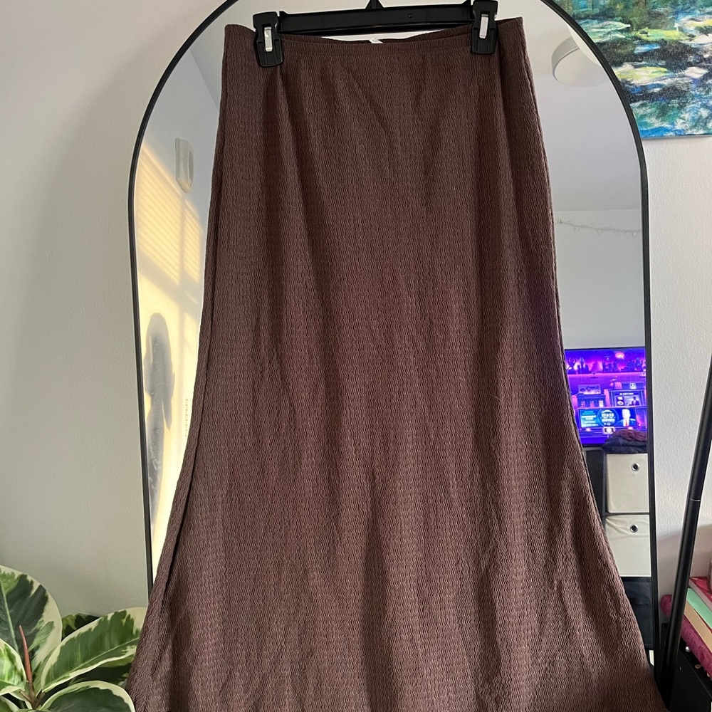 SHEIN Chocolate Brown Maxi Skirt